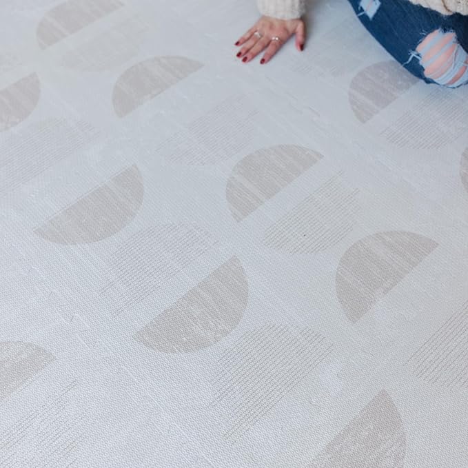 Little Landings Baby Play Mat for Floor - Aura Oat (6x6ft) - Premium EVA Foam Play Mat for Babies & Toddlers (Ages 0-5+) Non-Toxic Playmat for Tummy Time, Crawling & Playroom - Stylish & Comfortable