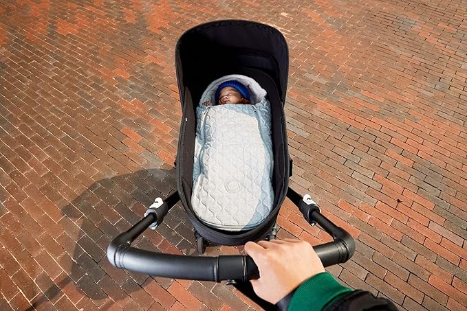 Bugaboo Newborn Inlay - Footmuff Suitable from Birth up to 6 Months - Light Grey Melange