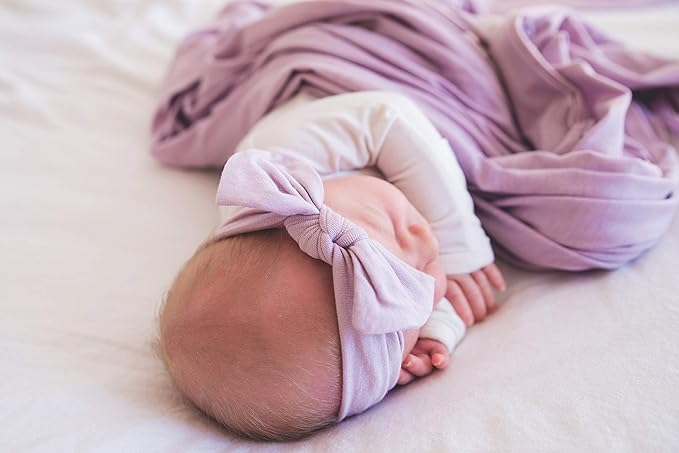 Copper Pearl Baby Bows: Stylish Headbands for Baby Girls, Premium Soft and Stretchy Baby Headbands, Perfect for Newborns, Trendy Designs - Lily