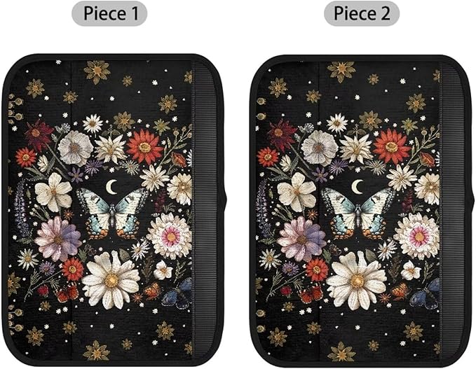 Seat Belt Cover Pad 2 Packs Car Seat Strap Shoulder Pads Floral Comfort Neck Pad Protector Compatible with All Cars and Backpack Travel Gifts for Friends Lovers