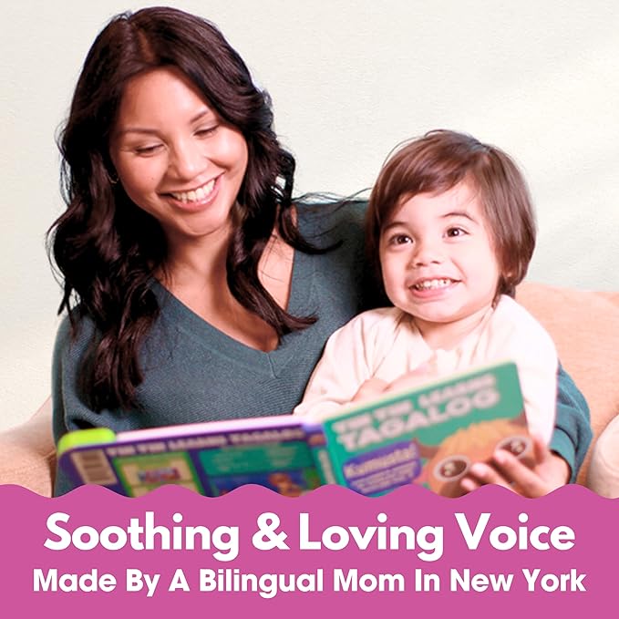 Vol. 2 — Interactive Sound Board Book for Toddlers 1-3, Bilingual English & Filipino Songs & Nursery Rhymes, Talking Musical Book, Musical Toy Gift for Babies & Kids