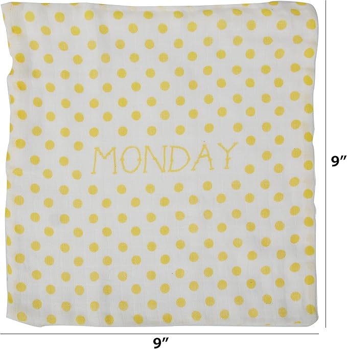 C.R. Gibson BWA-24546 Woodland Colors Gender Neutral 100% Cotton Gauze Baby Washcloths for Bath Time, 9" W x 9" L, Multicolor