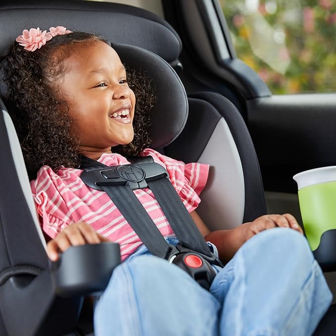 Safety 1st Grand 2-in-1 Booster Car Seat, Converts from High Back to Belt-Positioning Booster, High Back Seat for Kids 40-65, and Belt-Positioning 40-100 Pounds, Sunrise Coral