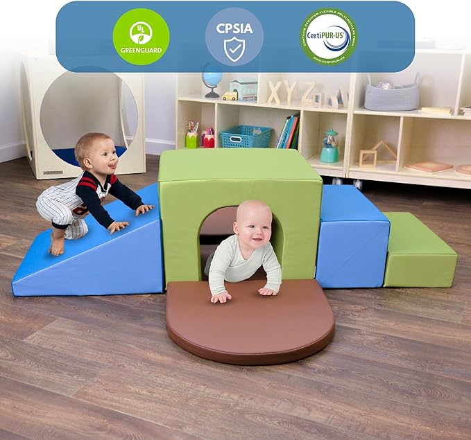 Children's Factory Cozy Woodland Climb-Up Tunnel, CF710-149, Toddler Indoor Play Equipment, Baby Climbing Toys, Foam Climbers for Preschool or Daycare