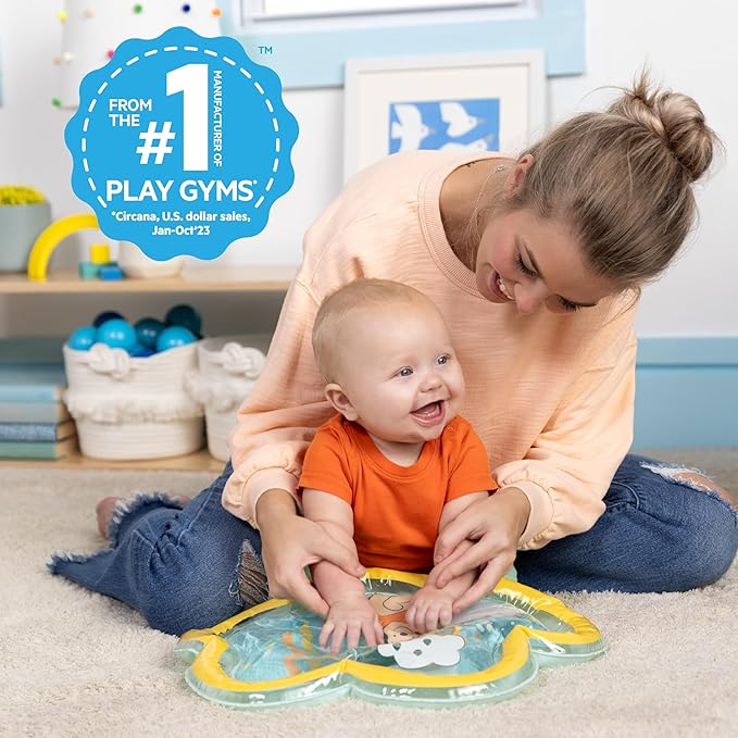 Bright Starts Disney Baby Winnie The Pooh Once Upon a Water Mat, Blue, Unisex, Newborn +