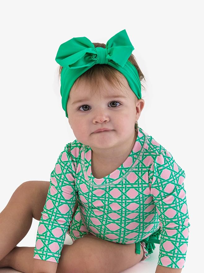 RuffleButts® Girls Swim Bow Headband