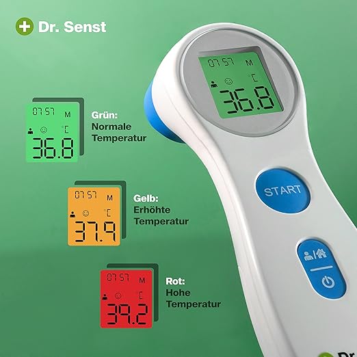 Infrared Forehead Thermometer DET-306 | Hygienic & Safe | 3 Colour Backlight