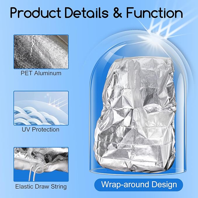 Baby Car Seat Sun Shade Cover,Toddler Car Seat Cooler Car Seat Heat Protector with Draw String,Block Sunlight UV Ray Keeps Baby Seat at A Cool Temperature,Baby Travel Accessories 42.5" x 29"