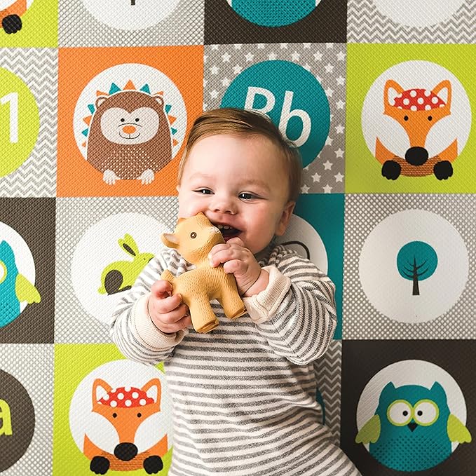 bblüv - Mülti - Soft, Reversible and Safe Playmat - Water Resistant, Indoor and Outdoor Use (Tiles)