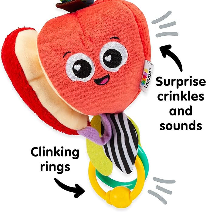 Lamaze Archer The Apple Clip & Go Baby Toy