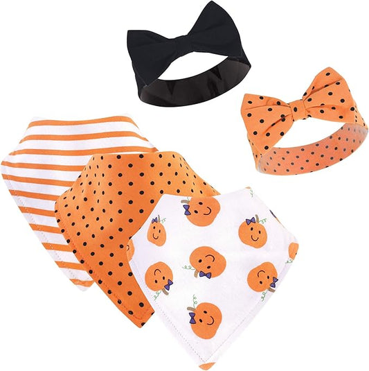 Hudson Baby Unisex Baby Cotton Bib and Headband Set