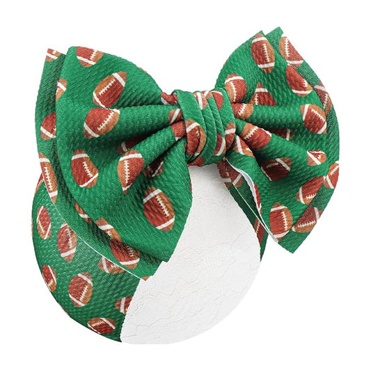 YanJie 7'' Football Baby Clothes Girl Headbands Hair Bows Super Bowl Hair Accessories for Newborn Infant Babies Baby Girl Football Outfit