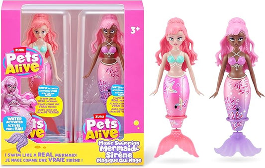 Pets Alive Magic Swimming Mermaid 2 Pack (Sea Star & Coral) by ZURU