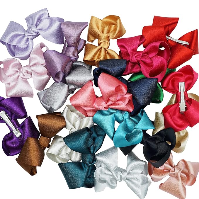3 Inch Baby Girl Hair Bows Clips Hairpin Headwear Little Teen Toddler Girls Kids Teens Toddlers Hair Accessories - Set of 2 (Deep Brown)