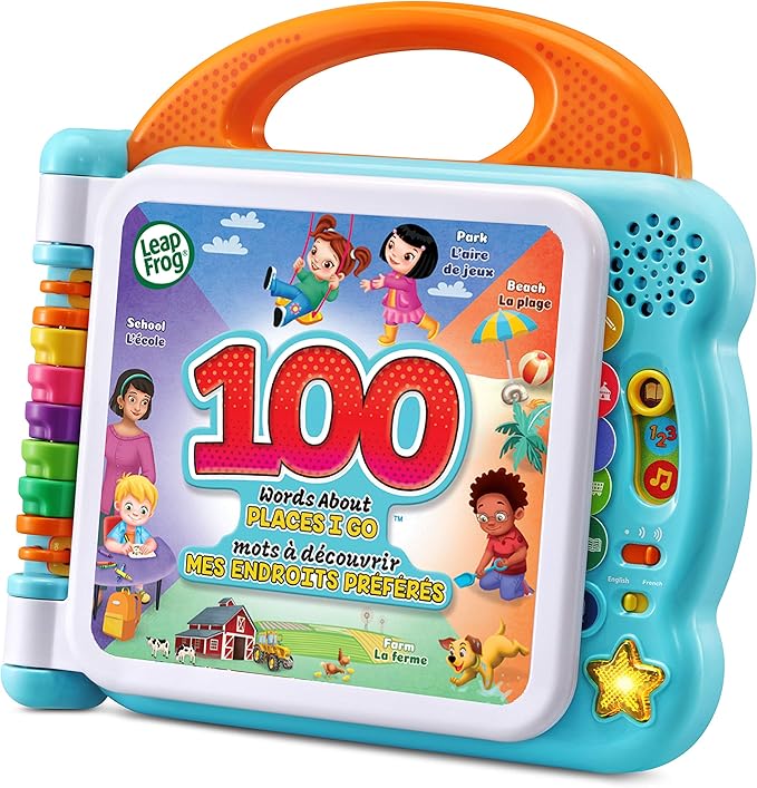 Askshy Leapfrog 100 Words About Places I Go Book (Bilingual English-French)