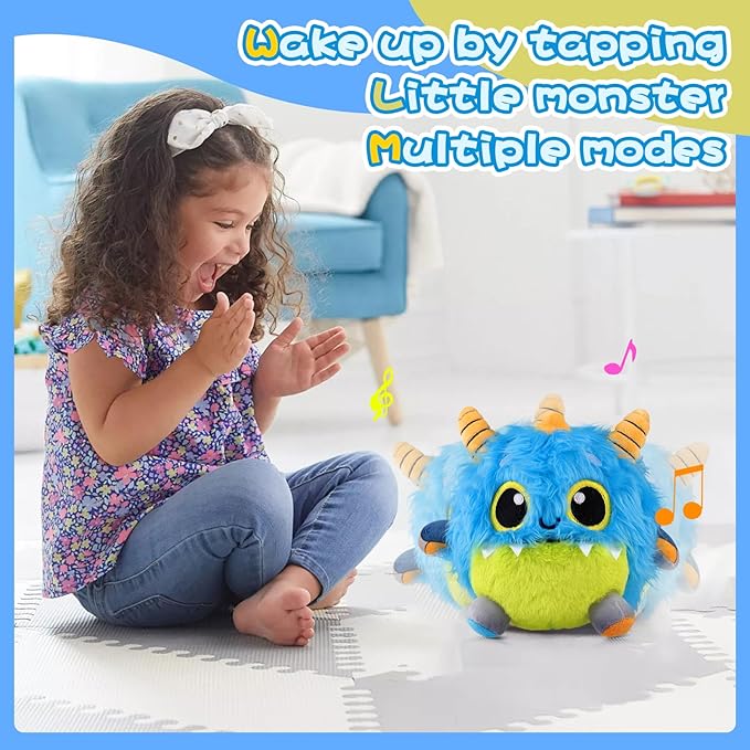 nicknack Toys for 1 2 3 Year Old Girls Boys Gifts, Crawling Monsters Baby Toys with Musical Sound, Toddler Interactive Sensory Plush Toys, Birthday Present Gifts for Kids 1 2 3 Years Old Boys Girls