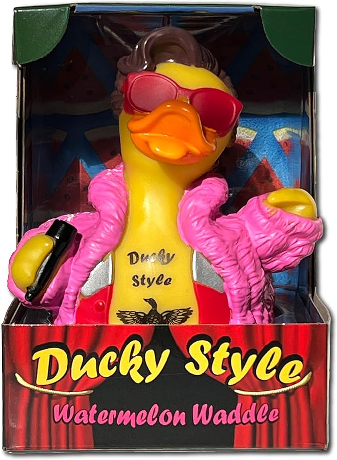 CelebriDucks - Ducky Style - Watermelon Waddle - Floating Rubber Ducks - Collectible Bath Toy Gift for Kids & Adults of All Ages