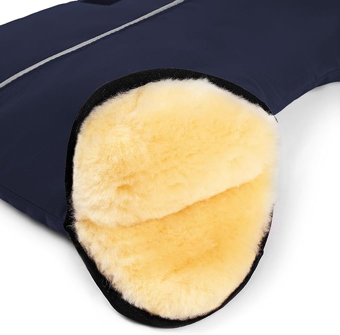 Werner Christ Baby Stroller muff Made of Sheepskin - MOFFY Luxe is The Ideal Hand Warmer for Buggies Made of Medical Fur, Easy to use
