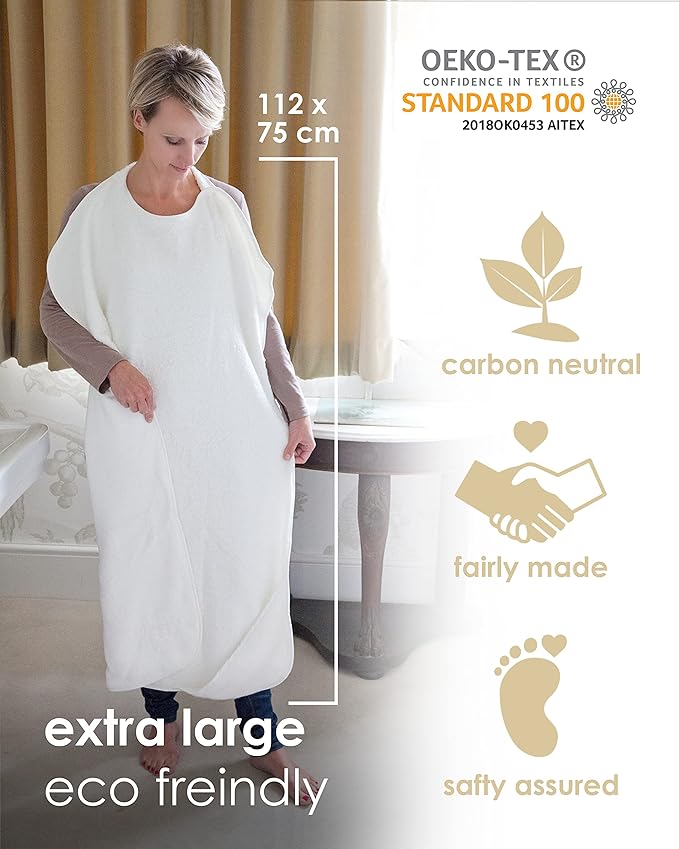 Cuddledry Hands Free Baby Bath Towel | Luxuriously Soft Cotton & Viscose Derived from Bamboo Hooded Baby Towel | Apron Towel for Safe Babies Bathtime | Perfect Newborn Gift | Gray