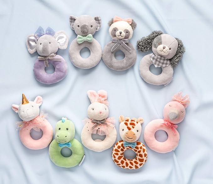 Stephen Joseph, Baby Soft Plush Ring Rattle, Koala