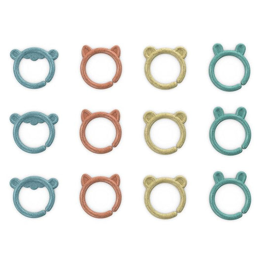 Ingenuity Sheppy's Squad Toy Links for Newborn and Up, 12 Links, Plant-Based and BPA-Free Materials, Multi-Texture