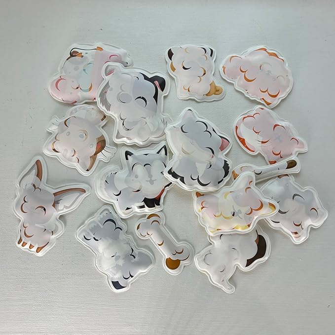 Buddy & Barney: Bath Time Stickers - Muddy Paws - 15 Color-Changing Foam Pieces, Dog & Cat Characters, Suction Cup Mesh Bag, Water Play Toy, Kids 3+