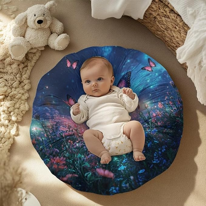 Newborn Lounger Cover, Butterfly Design Waterproof Baby Lounger Cover Soft Snug Elastic Baby Recliner Cover for Most Standard Baby Lounger