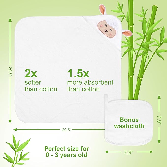MyMateZoe My First Noahs Ark 7 pcs Baptism Gift Set, Dedication, Christening and Baptism Gifts for Girl and Newborn Baby, Includes Washcloth and Hooded Towel,Baby Bath Book, 3 Bath Toys and Gift Bag