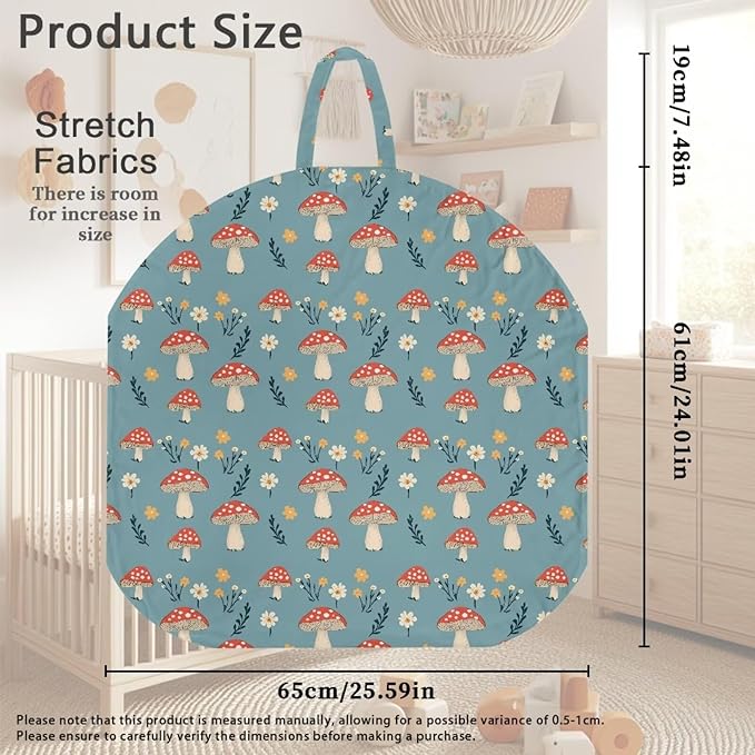Newborn Lounger Cover, Mushroom Breathable Newborn Lounger Cover Soft Snug Elastic Newborn Lounger Cover Machine Washable for Newborn Babies