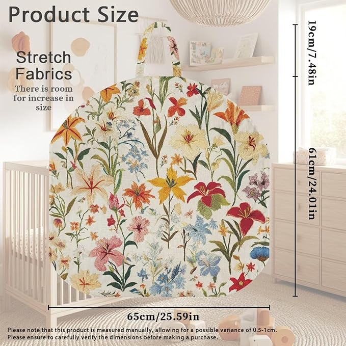 Vintage Floral Newborn Lounger Pillow Cover Removable Soft Comfortable Slipcover for Infant Lounger Pillow Cover Breathable and Washable