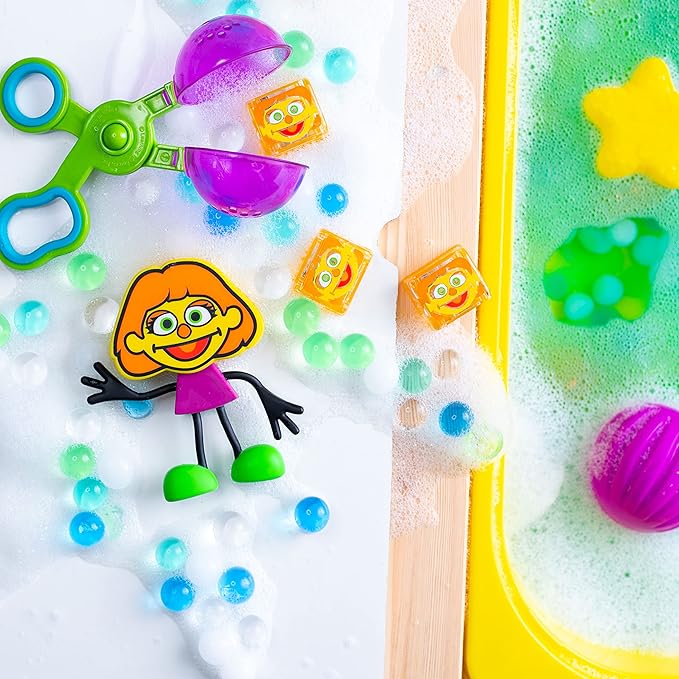 Glo Pals x Sesame Street Water-Activated Light-Up Cubes for Sensory Play (Julia - Cubes with Character)