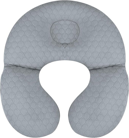 KAKIBLIN Baby Travel Pillow, Upgraded Baby Neck Pillows for Car Seat, Infant Neck Support Pillow for Head and Neck, Newborn Head Support for Car Seat, Stroller, Pushchair (Grey)