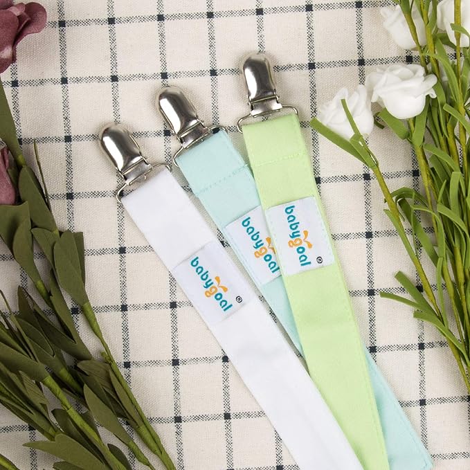 babygoal Baby Neutral Pacifier Clips, 6 Pack Pacifier Holder Clip for Boys and Girls Fits for Most Pacifiers and Binkies