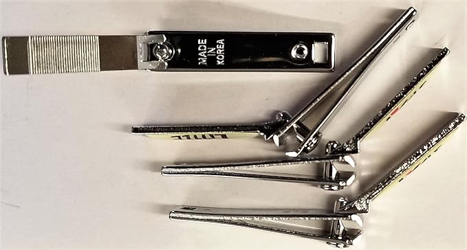 LITTLE Brand Kid's Deluxe Stainless Steel Nail Clippers W/File for Infant, Todler, Kid's, Baby, Child (Made in Korea) (6)
