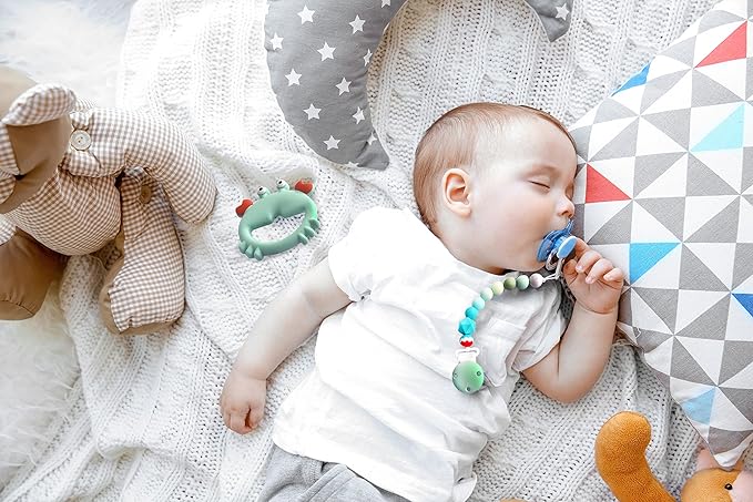 Teething Toys 3-6 Months, Teethers for Babies 3-6 6-12 Months for Teething Relief, Baby Teether Teething Toys 100% Silicone, Newborn Infant Sensory Baby Toys 0-6 Months,bebe mondo (Crab)