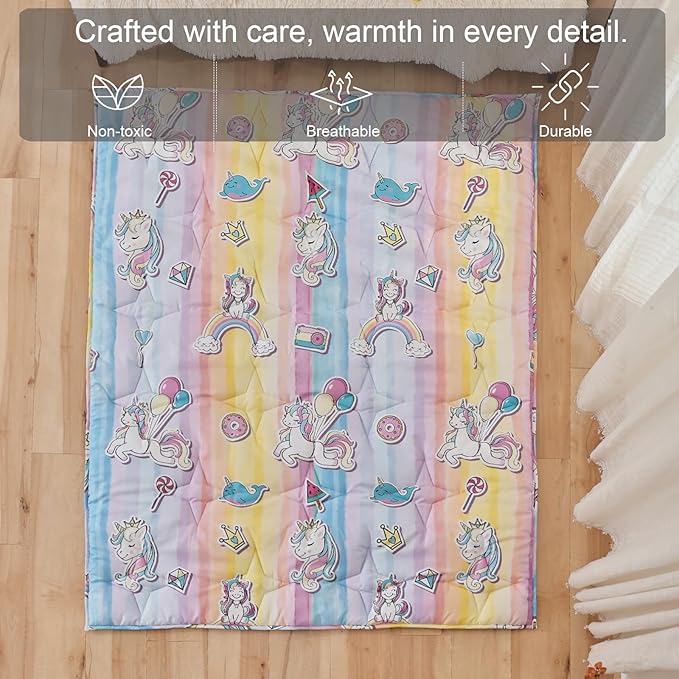 Baby Play Mat for Floor,72"×59"Thicken Ultra Large&Soft Playmat,Washable Playpen Mat Non-Slip Baby Crawling Mat for Babies Floor Tummy time(Unicorn)