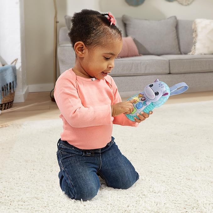 Vtech Baby Hippo Mobile Phone - Hippo Toy Phone with 5 Songs and 15 Melodies - for Children 6-36 Months, 80-566804