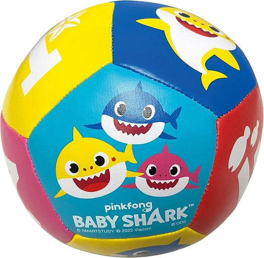 ODS - Baby Shark, Baby Ball Ultra Soft, 12 cm Soft Ball, Early Childhood Game for Touch and Visual Development with Numbers, Faux Leather, Recommended Age +6 Months
