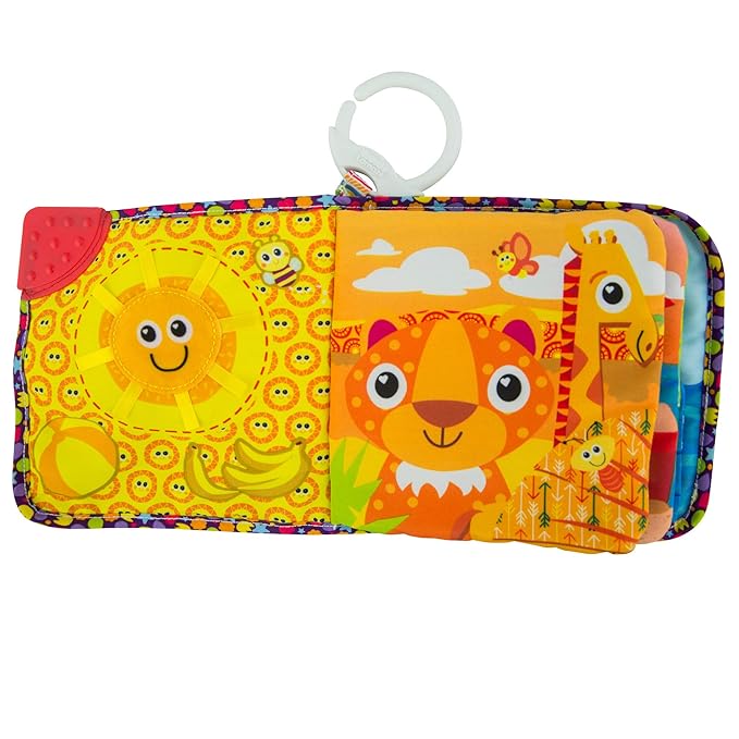 Lamaze Fun with Colors Soft Baby Book - High Contrast Baby Book with Crinkly Cloth Pages - Sensory Books for Babies Ages 6 Months and Up (Pack of 2)