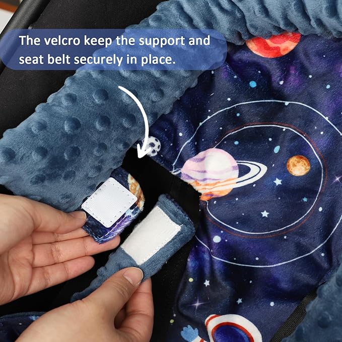 Baby Head Support and Strap Cover for Car Seat, Car Seat Covers for Babies