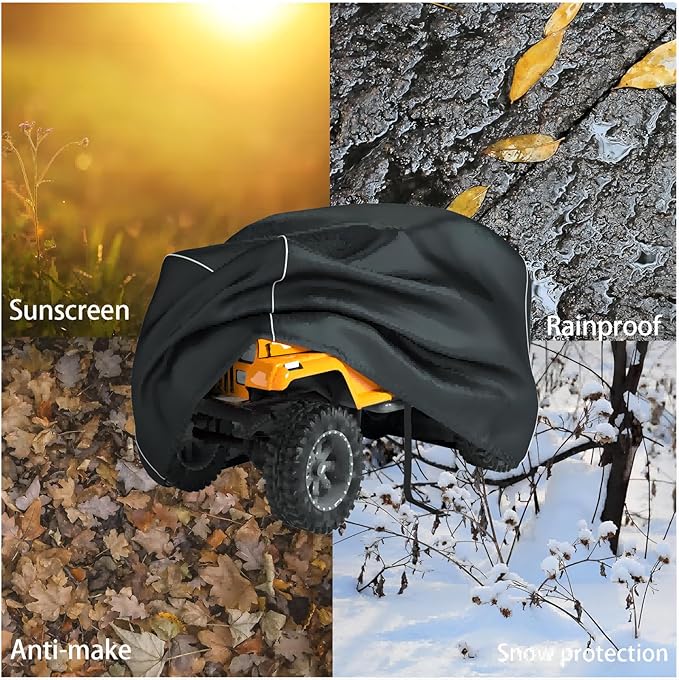 Kids Car Cover, Waterproof Cover for Large Children's Toy Car, 420D Universal Outdoor Car Cover for Power Wheels Jeep and Toddler's Electric Car, All-Weather Protection, with Reflective Webbing