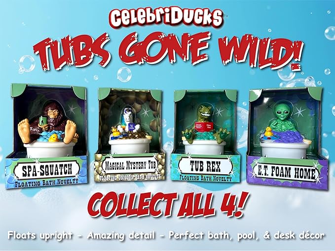 CelebriDucks - E.T. Foam Home - Tubs Gone Wild Floating Bath Novelty - Collectible Bath Toy Gift for Kids & Adults of All Ages