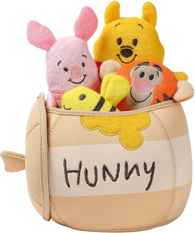 Lambs & Ivy Disney Baby Winnie The Pooh Honey Pot Terry/Neoprene Bath Toy Set