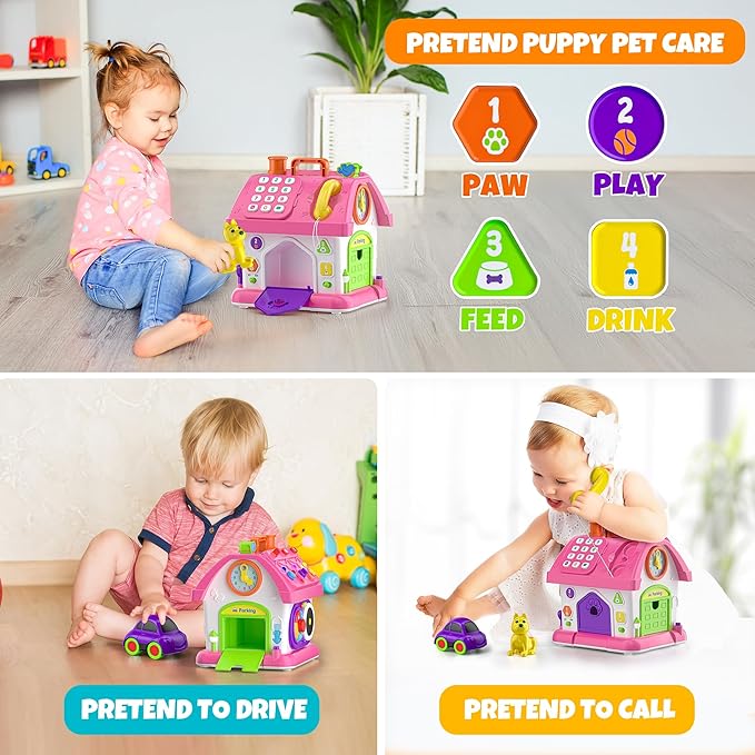 Hurdaos Montessori Toys for 1 Year Old Girls, 1st Present First Birthday Gifts for One Year Old Girl Baby Girl Boy Toy 12-18 Months, Educational Learning Toddler Montessori Toys 1-2