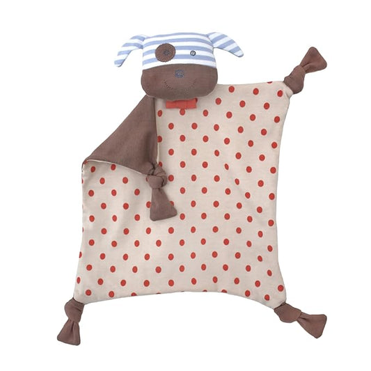 Organic Farm Buddies by Apple Park Lovey Rattle | Non-Toxic, Hypoallergenic, 100% Organic Cotton for 0m+ | Security Blanket