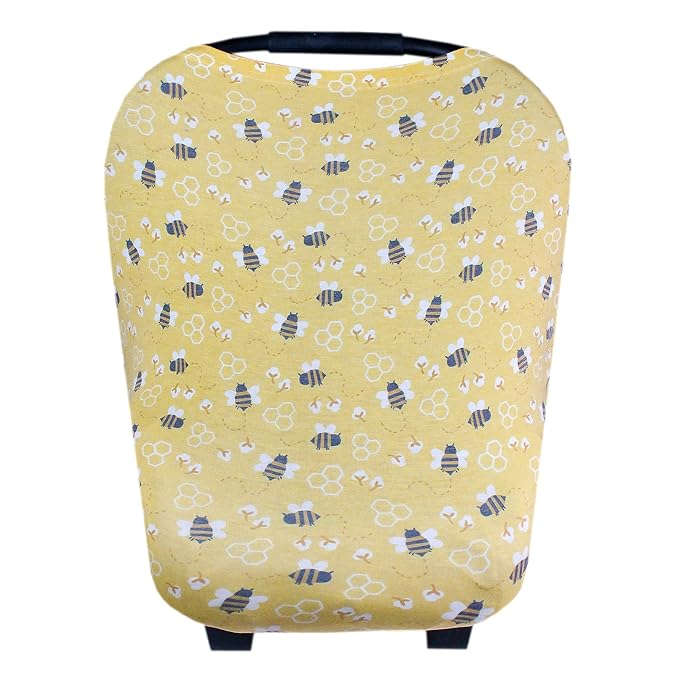 Copper Pearl Multi-Use Cover: Car Seat Covers, Nursing Cover, and Stroller Cover for Sun - Stretchy Fabric, All-Season Use, Stylish Designs, Easy Access for Moms - Honeycomb