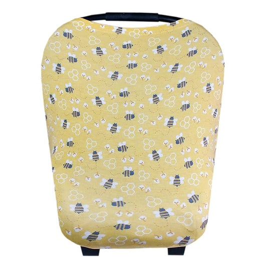Copper Pearl Multi-Use Cover: Car Seat Covers, Nursing Cover, and Stroller Cover for Sun - Stretchy Fabric, All-Season Use, Stylish Designs, Easy Access for Moms - Honeycomb