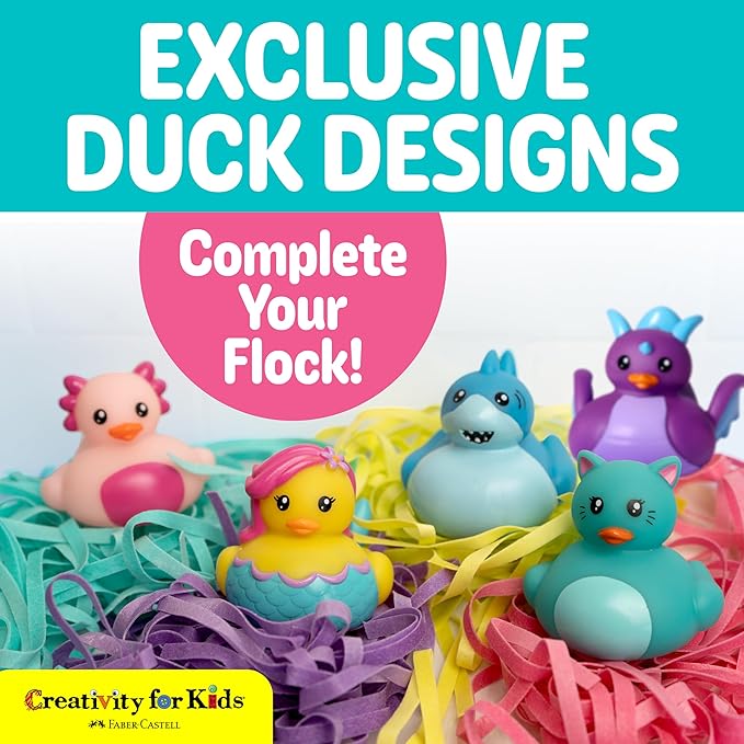 Creativity for Kids Soap Noodles Kitty Bath Set | Mix, Swirl & Play with Pink Soap Noodles & Puddles The Kitty Duck | Easter Basket Stuffers & Fine Motor Skill Crafts (Ages 3+)