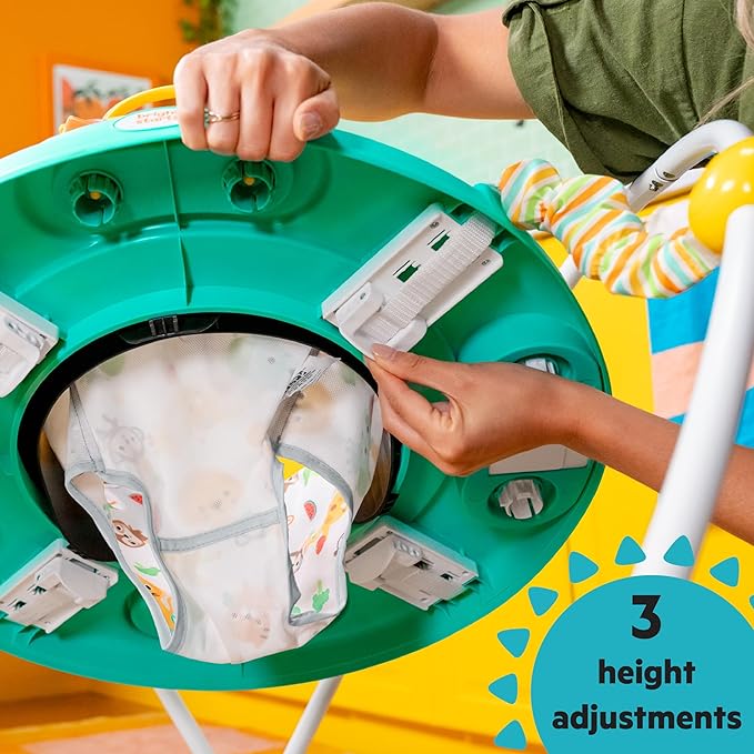 Bright Starts Cooking Up Fun Baby Activity Jumper with Music and Lights, Kitchen Role Play Toys, Unisex, 6 Months+, Up to 25 lbs