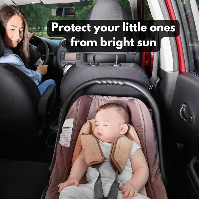 Harrier Hardware Baby & Passenger Side Window Cling Sun Shade, 4-Pack (20 x 12 inches)